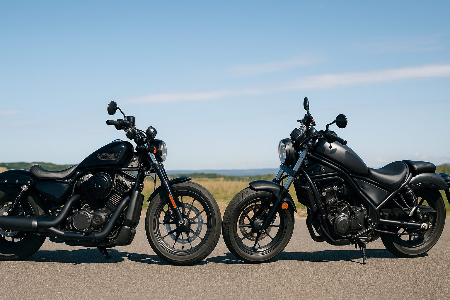 ハーレーと国産バイクのデザイン比較（ナイトスターとRebel1100風）
